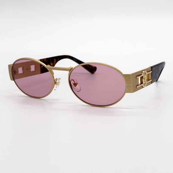 NEW VERSACE VE2264 1002/84 VERSACE DECO OVAL SUNGLASSES VE2264 100284 - Picture 5 of 12